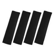 Unique Bargains 4pcs Universal Seat Belt Cover Shoulder Pad Strap Protector for Car Black